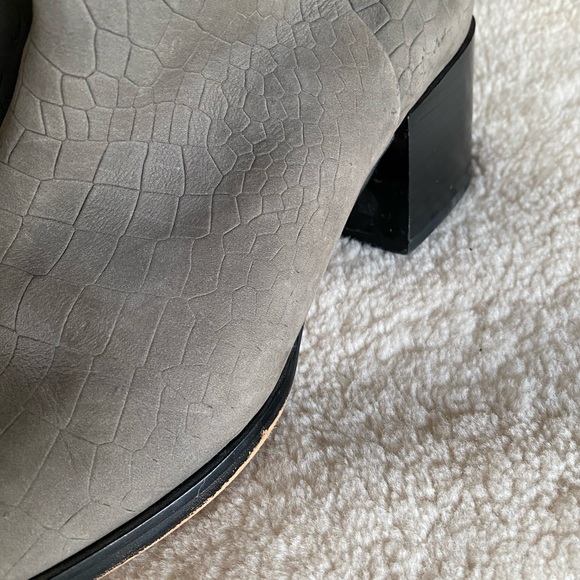 Sam Edelman Grey-Blue Snake Booties - Picture 2 of 8